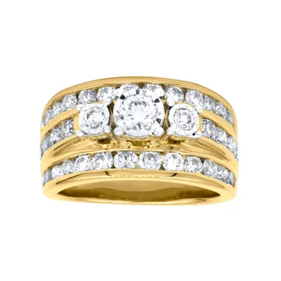 Diamond Dinner Ring 10K Gold (2.00 ct tw