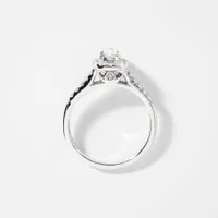 Pear Shaped Diamond Engagement Ring 10K White Gold (0.50 ct tw)