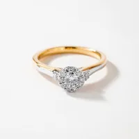 10K Yellow and White Gold Diamond Engagement Ring (0.50 ct tw)