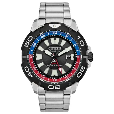 Citizen Promaster GMT Divers Watch With Blue and Red Inner Bezel | BJ7