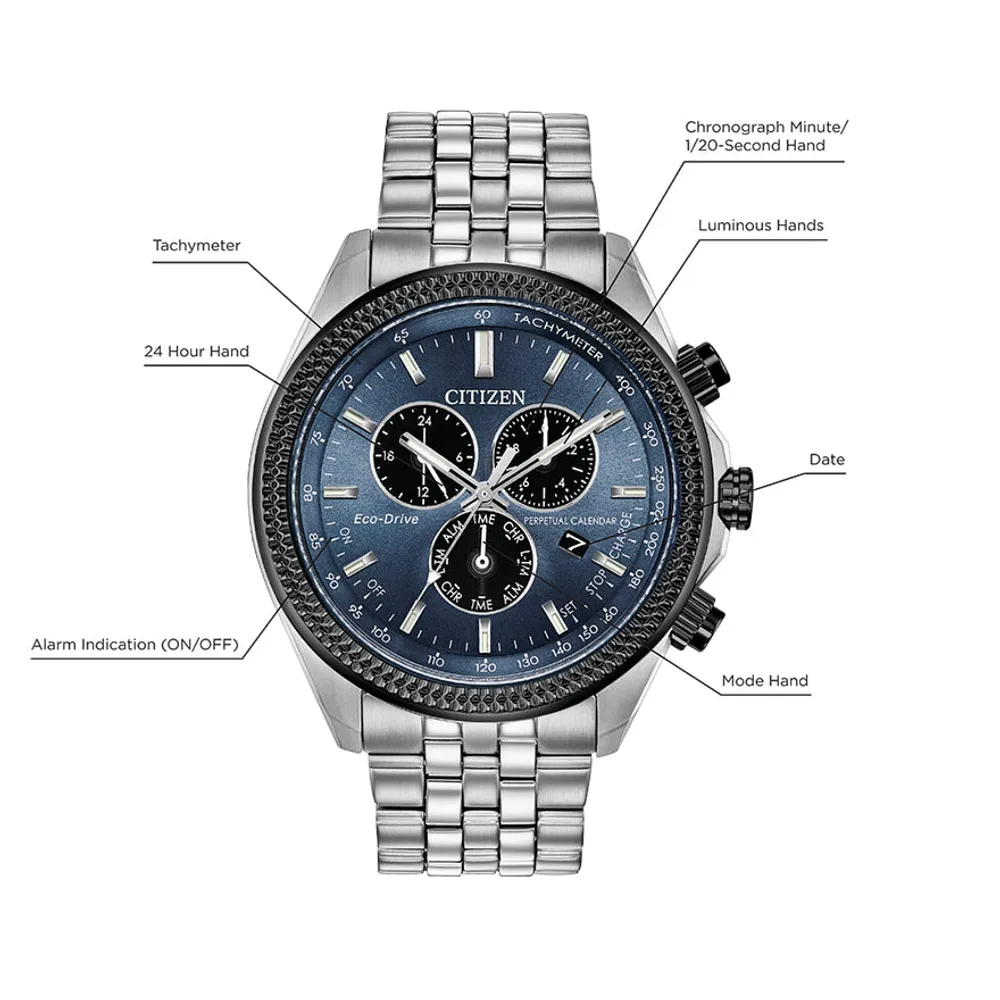 Citizen Men's Brycen Perpetual Calendar Chrono Eco-Drive Watch | BL556