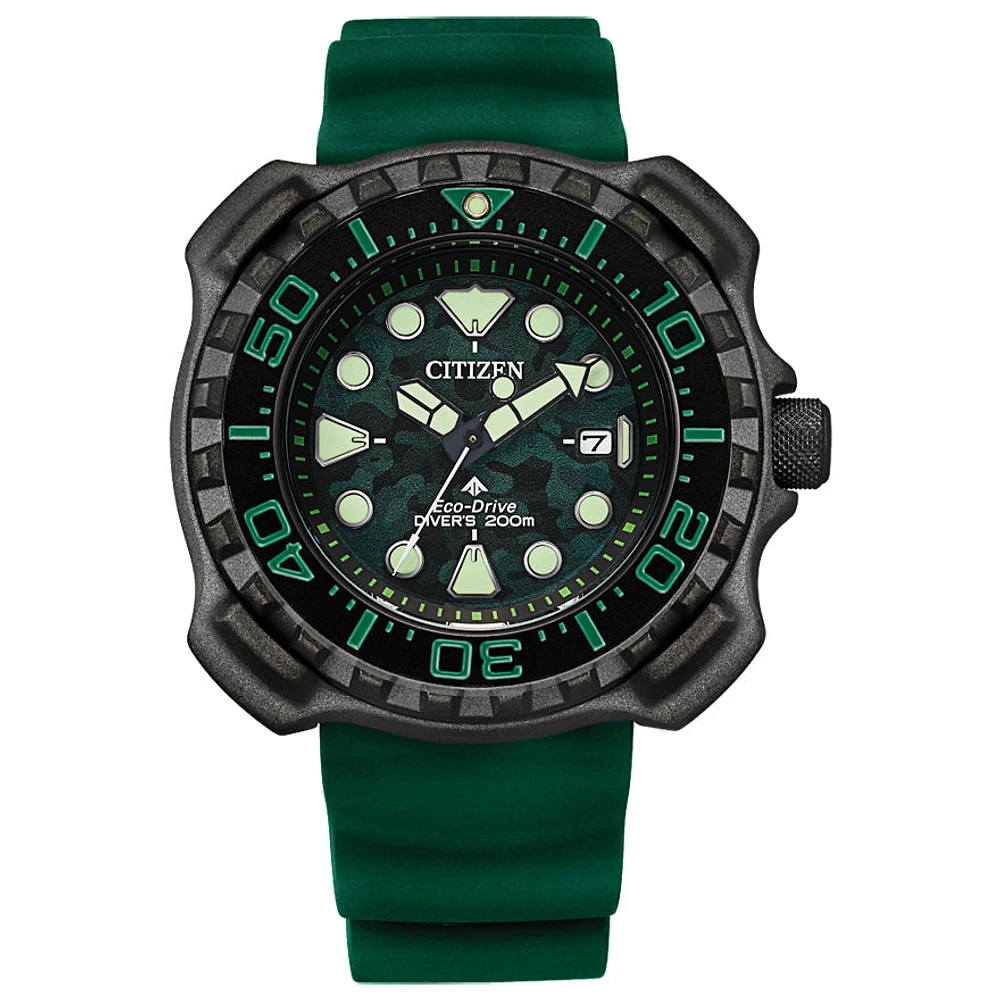 Citizen Eco-Drive Promaster Diver Green Dial Polyurethane Strap | BN02