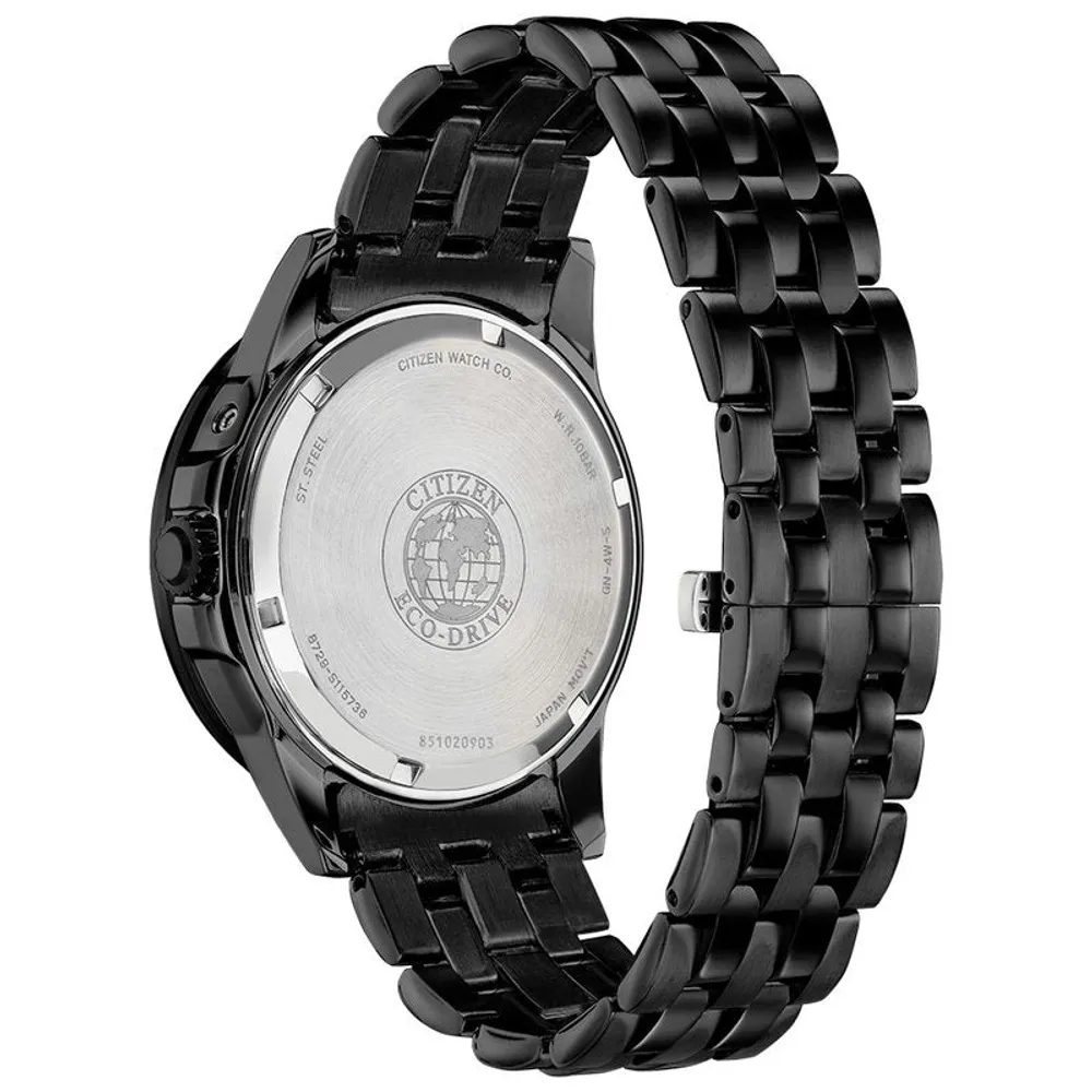 Citizen Calendrier Men's Eco-Drive Watch In Black | BU0057-54E