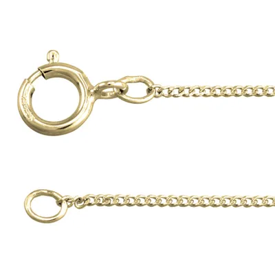 10K Yellow Gold 1.00mm Curb Chain (16")