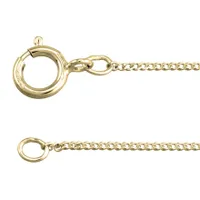 10K Yellow Gold 1.00mm Curb Chain (14")