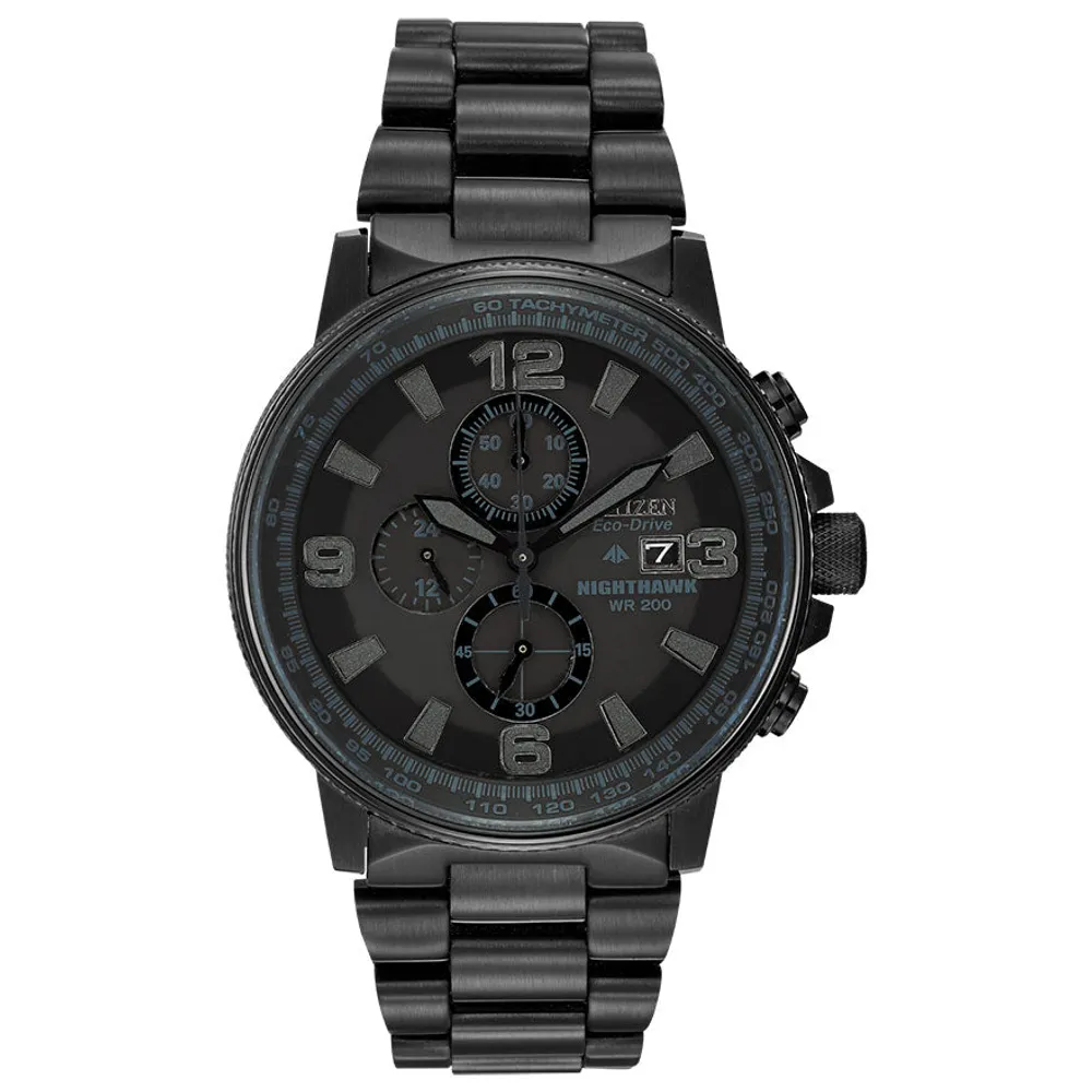 Citizen Men's Nighthawk Eco-Drive Blackout Watch | CA0295-58E