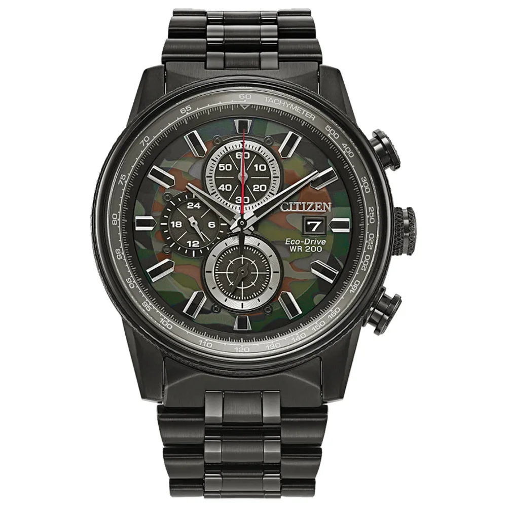 Citizen Eco-Drive Nighthawk Green Dial Stainless Steel Bracelet Watch