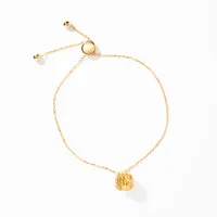 Love Knot Bolo Bracelet in 10K Yellow Gold