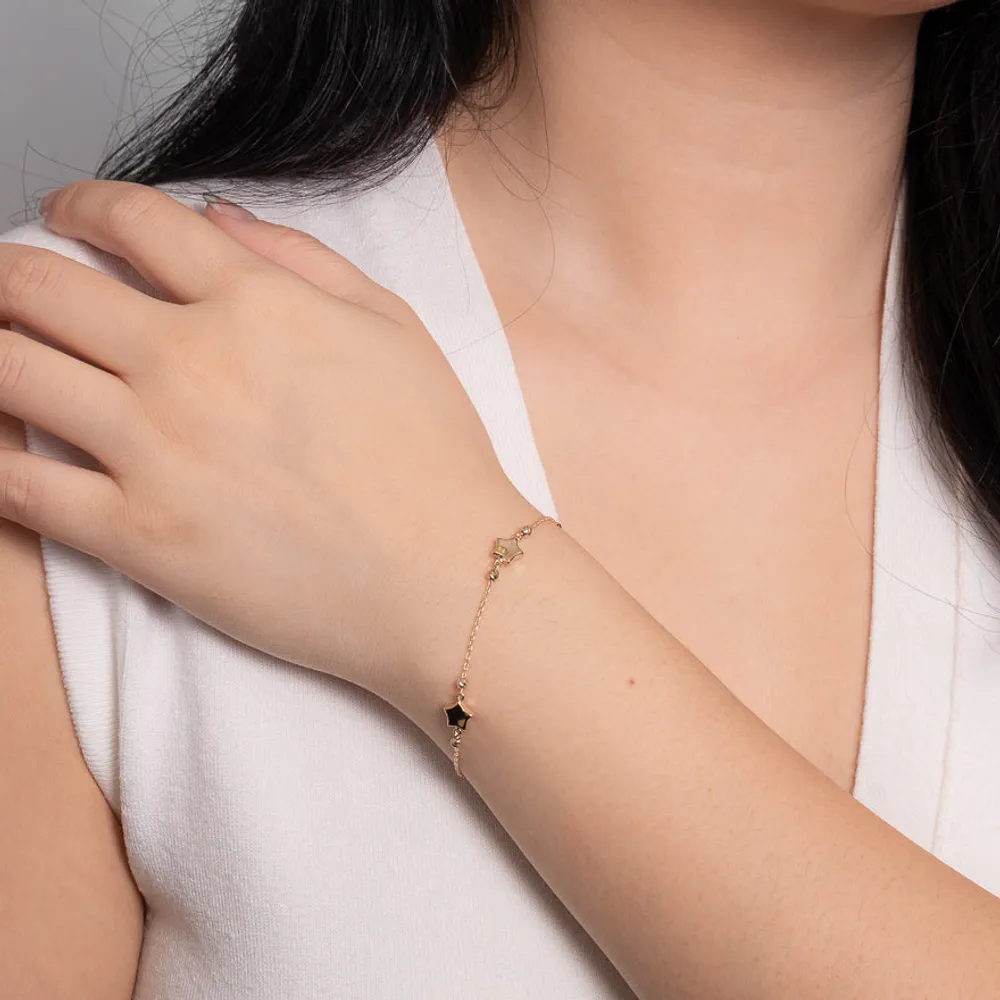 Star Bracelet in 10K Yellow Gold