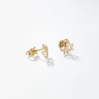 Angel Stud Earrings in 10K Yellow Gold