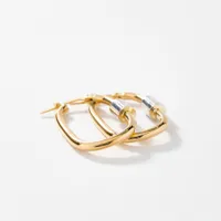 Carabiner Hoop Earrings In 10K Yellow Gold