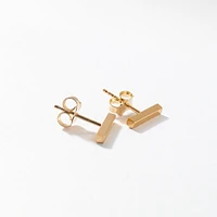 Bar Stud Earrings in 10K Yellow Gold