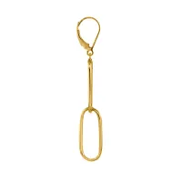 Paper Clip Earrings In 10K Yellow Gold