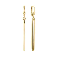 Paperclip Drop Earrings in 10K Yellow Gold