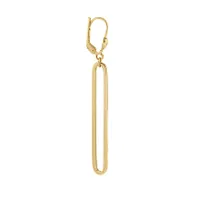 Paperclip Drop Earrings in 10K Yellow Gold