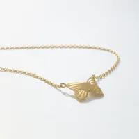 Butterfly Pendant Necklace in 10K Yellow Gold