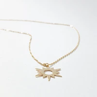 Sun Pendant Necklace in 10K Yellow Gold