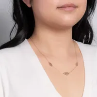 Cutout Leaf Necklace in 10K Yellow Gold