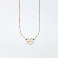 Heartbeat Pendant Necklace in 10K Yellow Gold