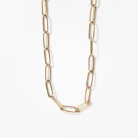 10K Yellow Gold Paper Clip Chain (18”)