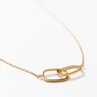 Paperclip Link Chain Necklace in 10K Yellow Gold