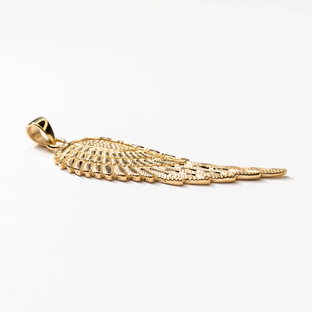 Angel Wing Pendant in 10K Yellow Gold