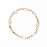 Diamond Link Bracelet in 10K Yellow and White Gold (0.50 ct tw)