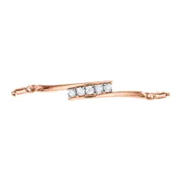 Diamond Bolo Bracelet in 10K Rose Gold (0.20 ct tw)