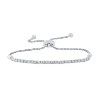 Diamond Bolo Bracelet in 10K White Gold (0.20 ct tw)