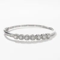 Diamond Bangle Bracelet in 10K White Gold (2.56ct tw)