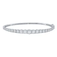 Diamond Bangle in 10K White Gold (1.50 ct tw)