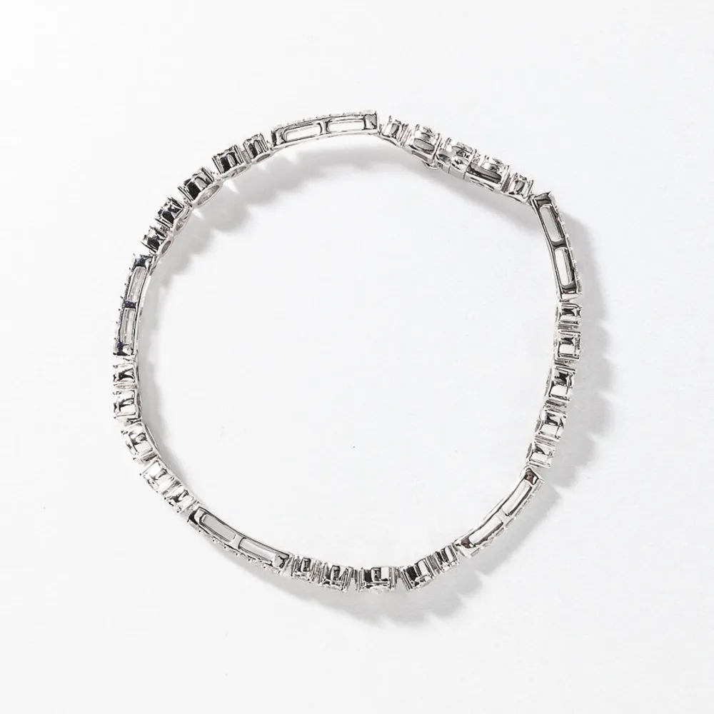 Diamond Link Bracelet in 10K White Gold (3.00 ct tw)
