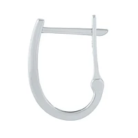Channel-Set Diamond J-Hoop Earrings in 10K White Gold ( ct tw