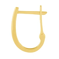 Channel-Set Diamond J-Hoop Earrings in 10K Yellow Gold ( ct tw