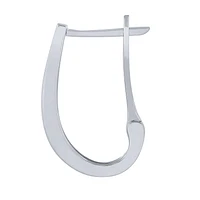 Channel-Set Diamond J-Hoop Earrings in 10K White Gold ( ct tw