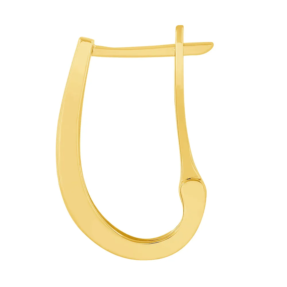 Channel-Set Diamond J-Hoop Earrings in 10K Gold ( ct tw