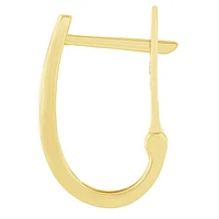 Channel-Set Diamond J-Hoop Earrings in 10K Yellow Gold ( ct tw