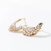 Diamond Cluster Earrings in 10K Yellow and White Gold (1.00 ct tw)