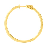 Diamond Hoop Earrings in 10K Yellow and White Gold ( ct tw