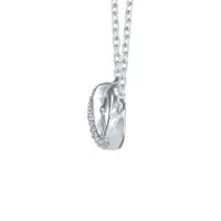 Pavé-Set Diamond Infinity Necklace In 10K White Gold (0.08 ct tw)