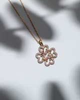 Clover Heart Diamond Pendant Necklace in 10K Yellow Gold (0.25 ct tw)