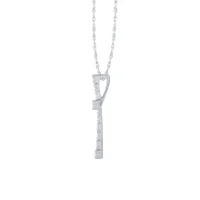 Diamond Cross Pendant Necklace in 10K White Gold (1.00 ct tw)