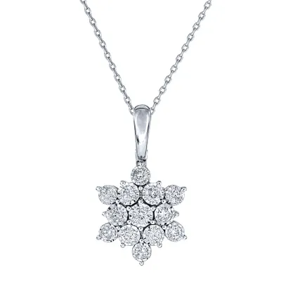 -Aria- Star Diamond Pendant Necklace In 10K White Gold (0.50 ct tw)