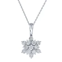 -Aria- Star Diamond Pendant Necklace In 10K White Gold (0.50 ct tw)