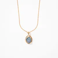 Triplet Opal Necklace in 10K Yellow Gold