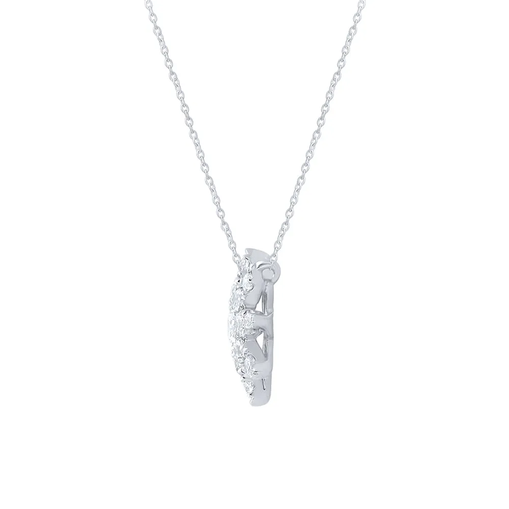 Diamond Star Pendant in 10K White Gold (0.25 ct tw)