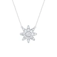 Diamond Star Pendant in 10K White Gold (0.25 ct tw)