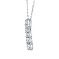 Diamond Drop Pendant in 10K White Gold (0.20 ct tw)