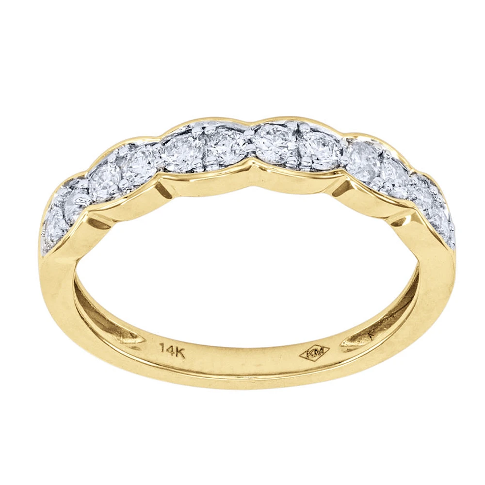 Ladies Diamond Anniversary Ring 14K Yellow Gold (0.40 ct tw)