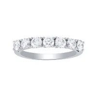 Claw Set Diamond Anniversary Ring 14K White Gold ( ct tw